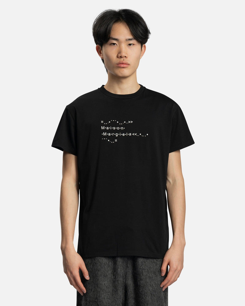 Maison Margiela Men's T-Shirts Font Generator T-Shirt in Black