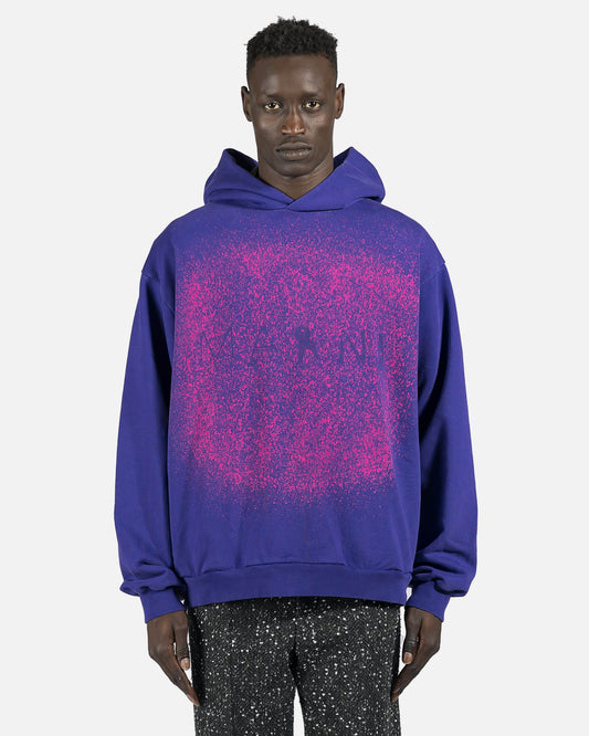 Marni Men's Sweatshirts Found Objects Logo Hoodie in Dark Orchid