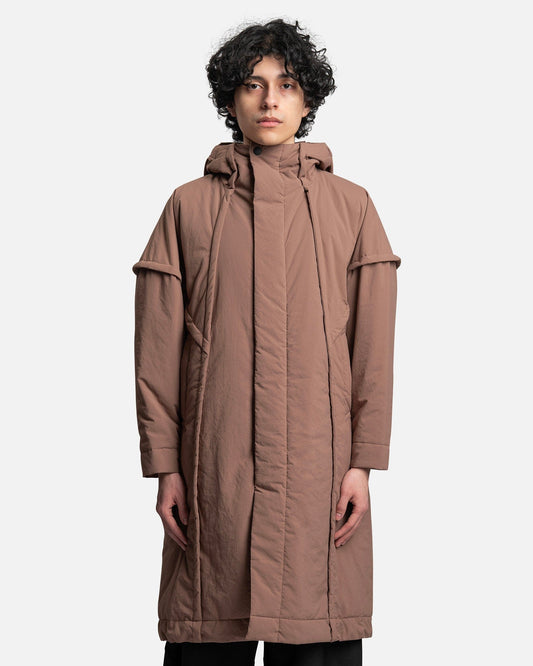 Homme Plissé Issey Miyake Men's Coat Frame Coat in Brown