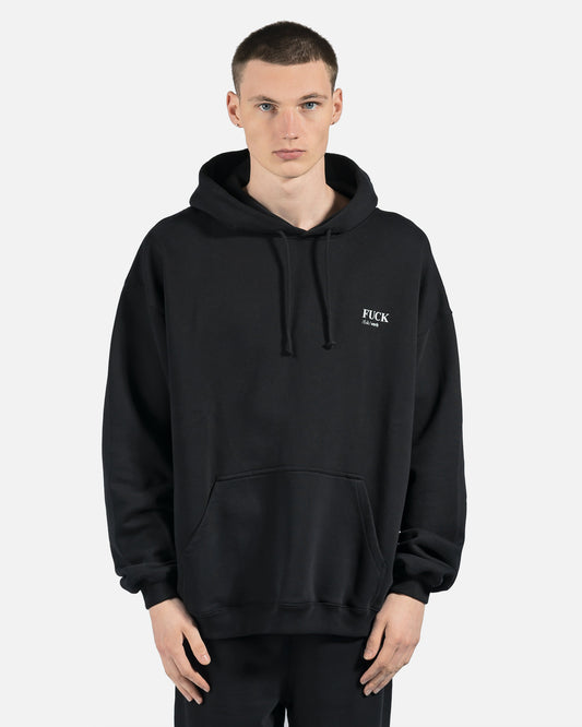 VETEMENTS Men's Sweatshirts Fuck Definition Hoodie in Black