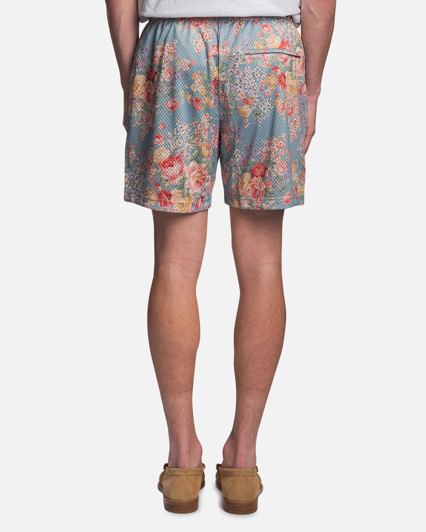 John Elliott Men's Shorts Game Shorts in Blue Tuscan Floral