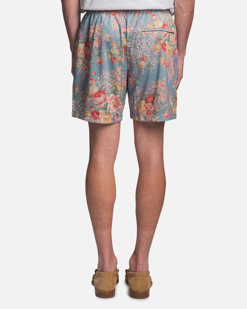 John Elliott Men's Shorts Game Shorts in Blue Tuscan Floral