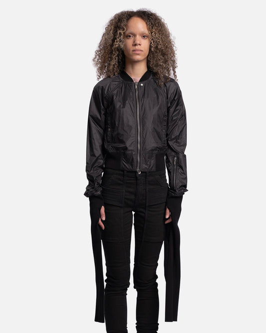 Rick Owens DRKSHDW Women Jackets Gauntlet Faun Bomber in Black