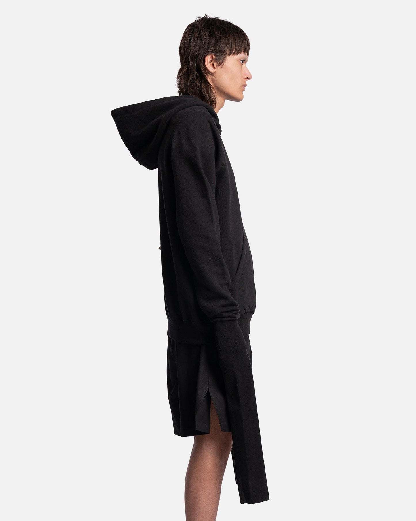Rick Owens DRKSHDW Men's Sweatshirts Gauntlet Granbury Hoodie in Black