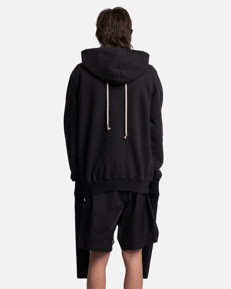 Rick Owens DRKSHDW Men's Sweatshirts Gauntlet Granbury Hoodie in Black