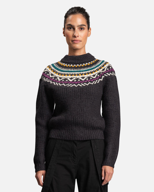 Isabel Marant Etoile Women Sweaters Gil Jacquard Wool Sweater in Faded Night