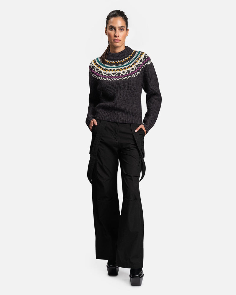 Isabel Marant Etoile Women Sweaters Gil Jacquard Wool Sweater in Faded Night