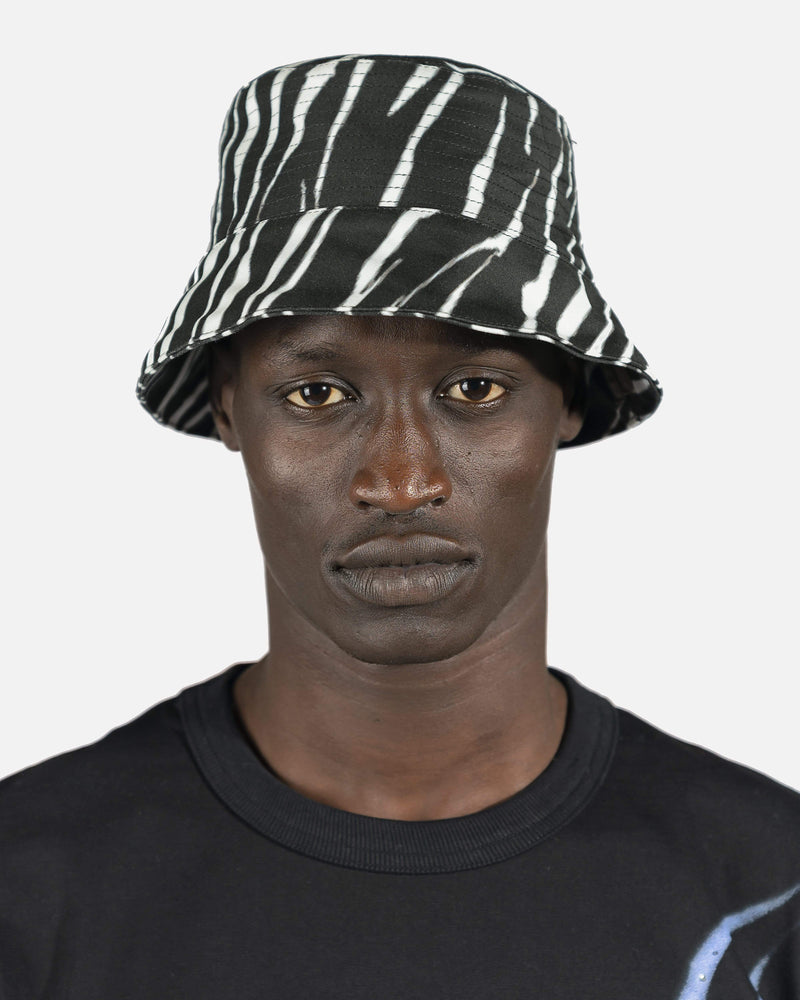 Rick Owens DRKSHDW Men's Hats Gilligan Bucket Hat in Black/Milk