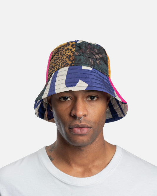 Dries Van Noten Men's Hats Gilly Patch Bucket Hat in Blue