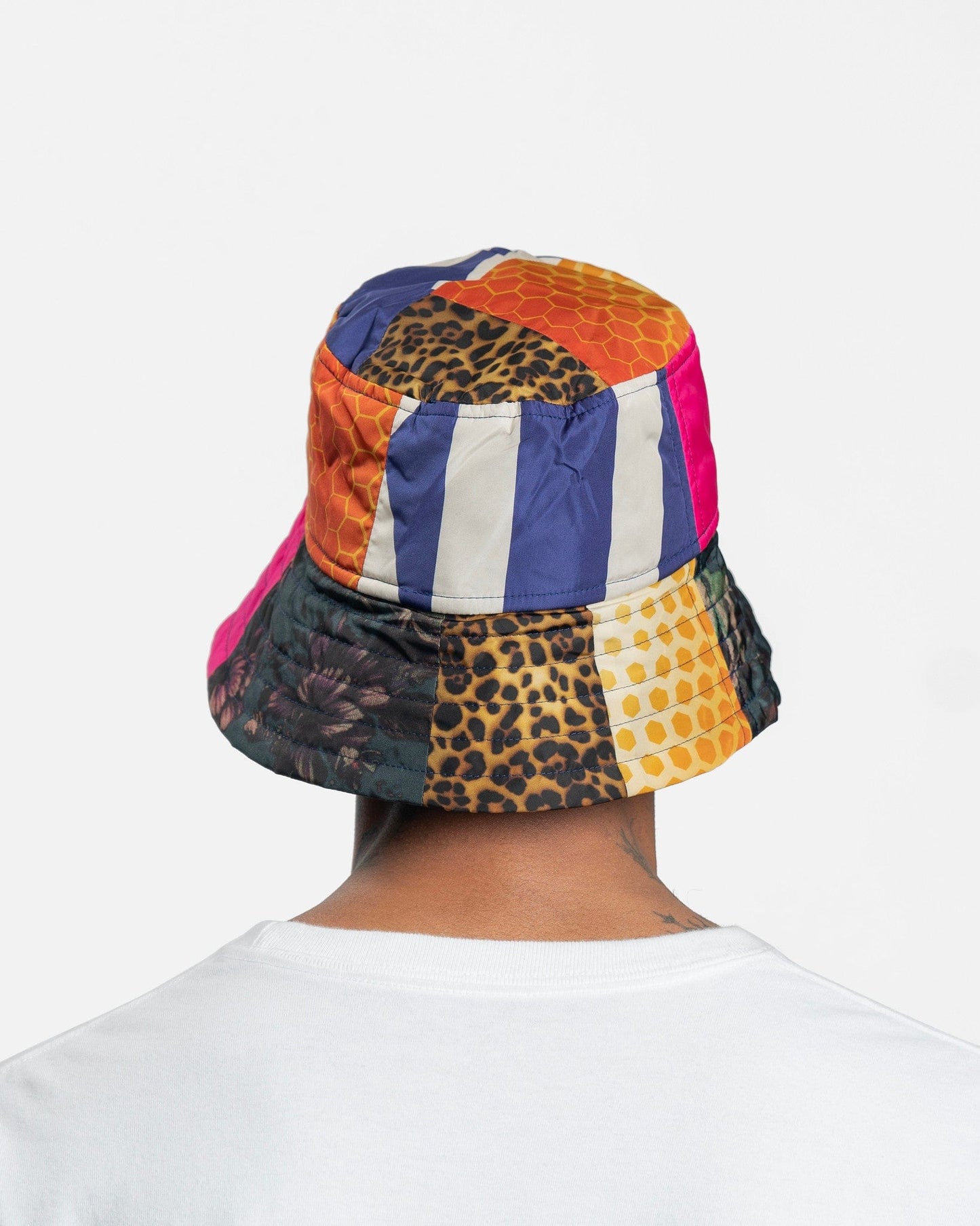 Dries Van Noten Men's Hats Gilly Patch Bucket Hat in Blue