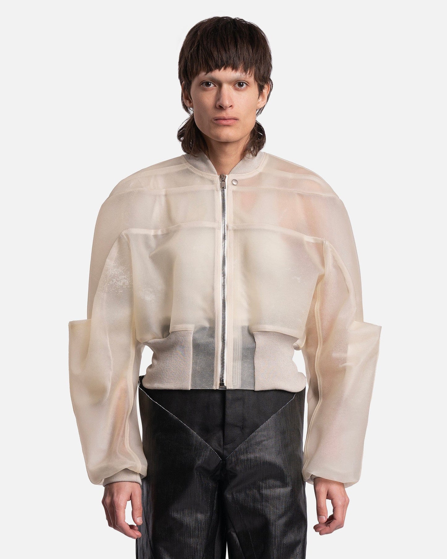 Rick Owens Men's Jackets Girdered Bomber Cropped in Natural