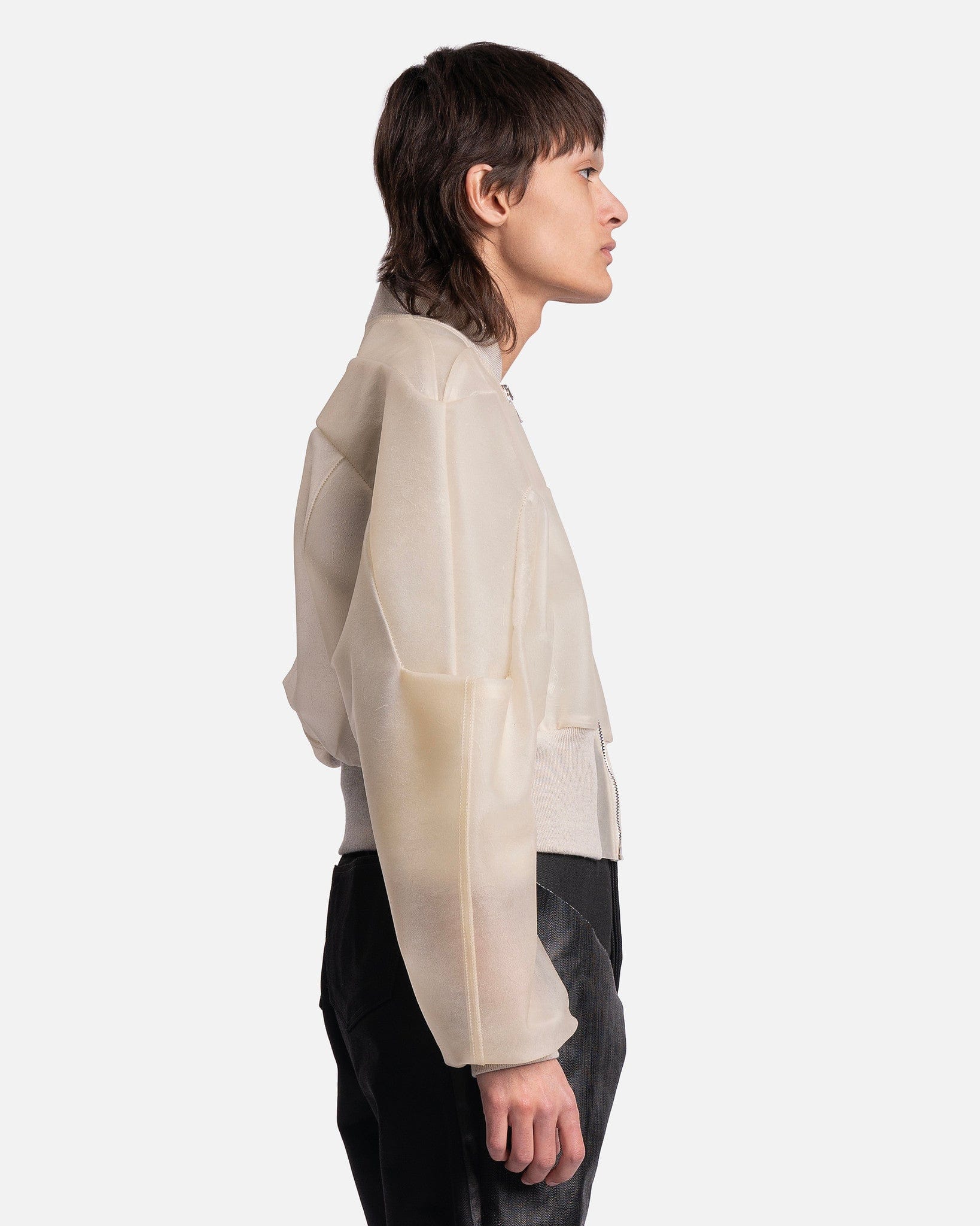 Rick Owens Men's Jackets Girdered Bomber Cropped in Natural