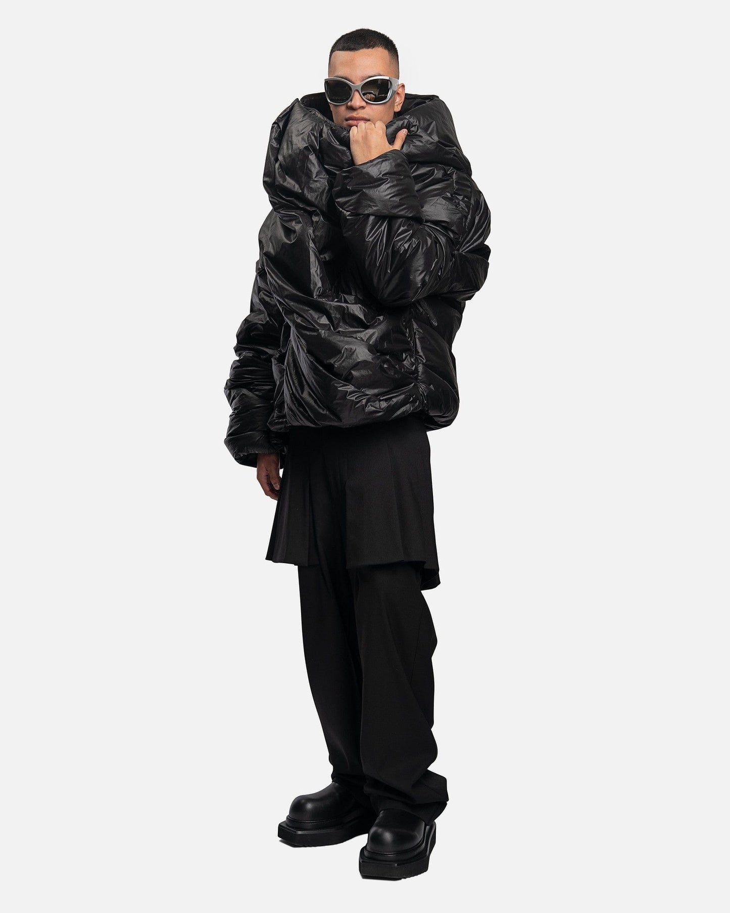 Goomheo Men's Jackets Glacier Puffer Jacket in Aubergine Black