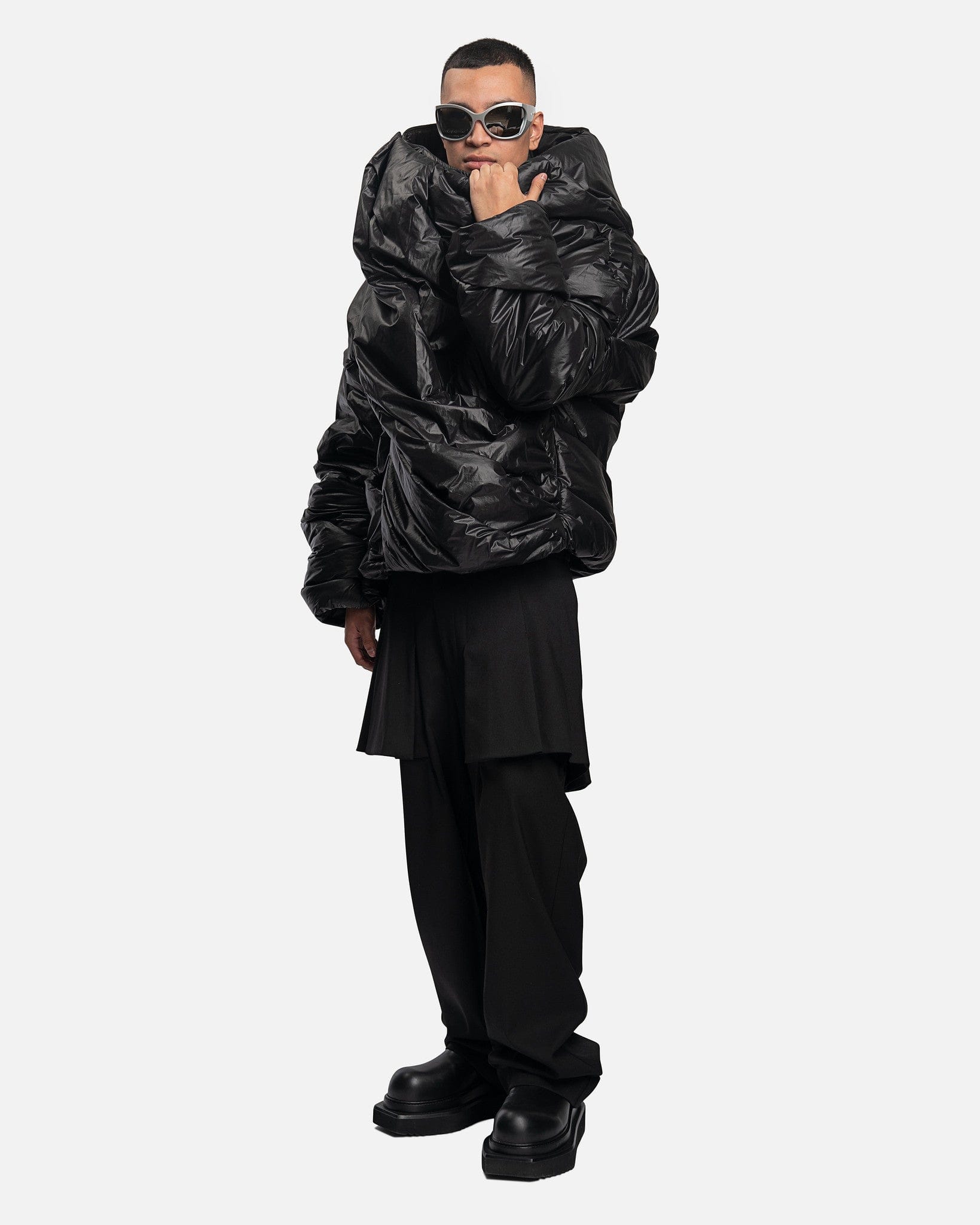 Goomheo Men's Jackets Glacier Puffer Jacket in Aubergine Black