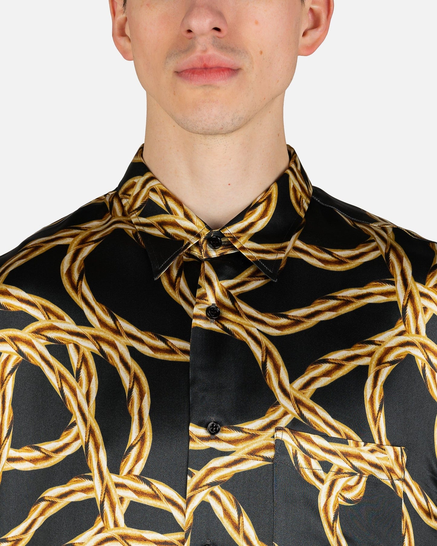 VETEMENTS Men's Shirts Gold Chain Fluid Shirt