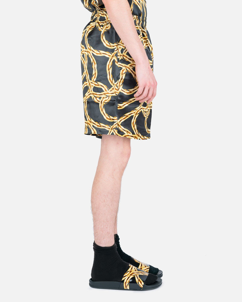 Gold Chain Pyjama Shorts in Black SVRN Gold Chain Pyjama Shorts in Black SVRN