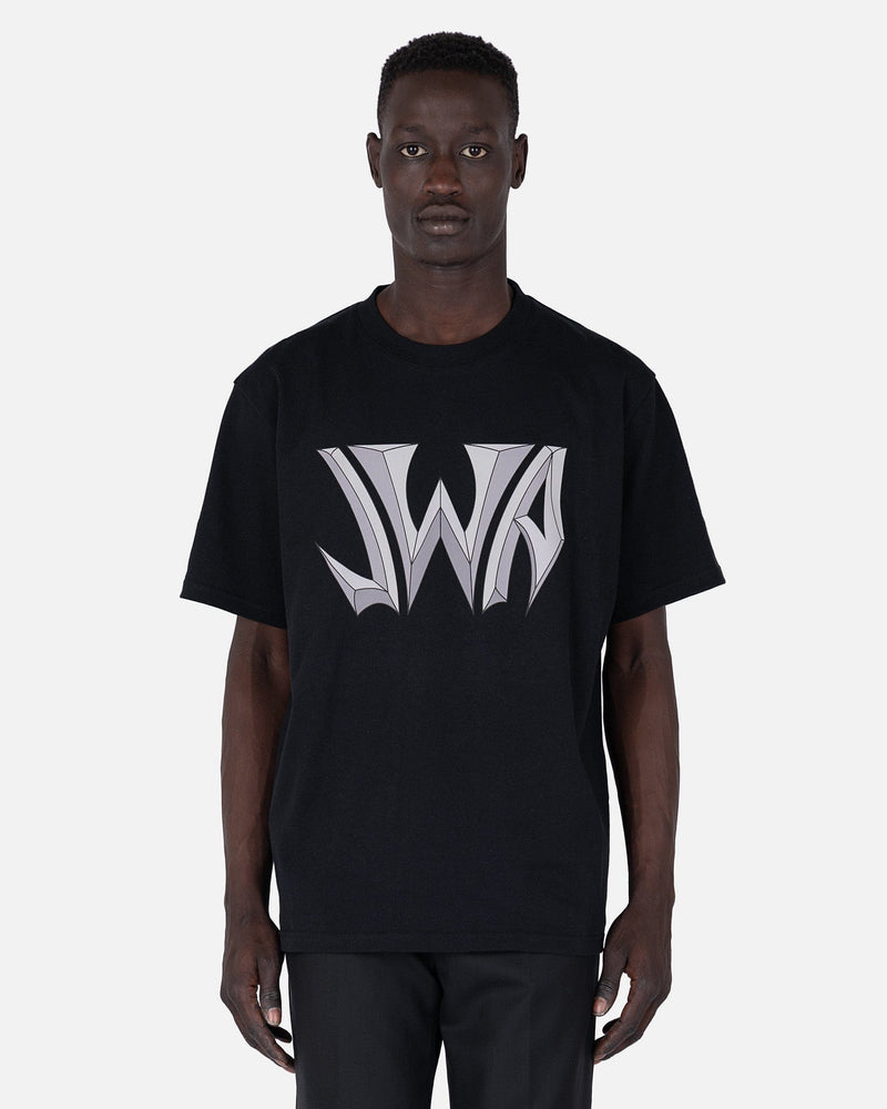 JW Anderson Men's T-Shirts Gothic Logo Oversized T-Shirt in Black