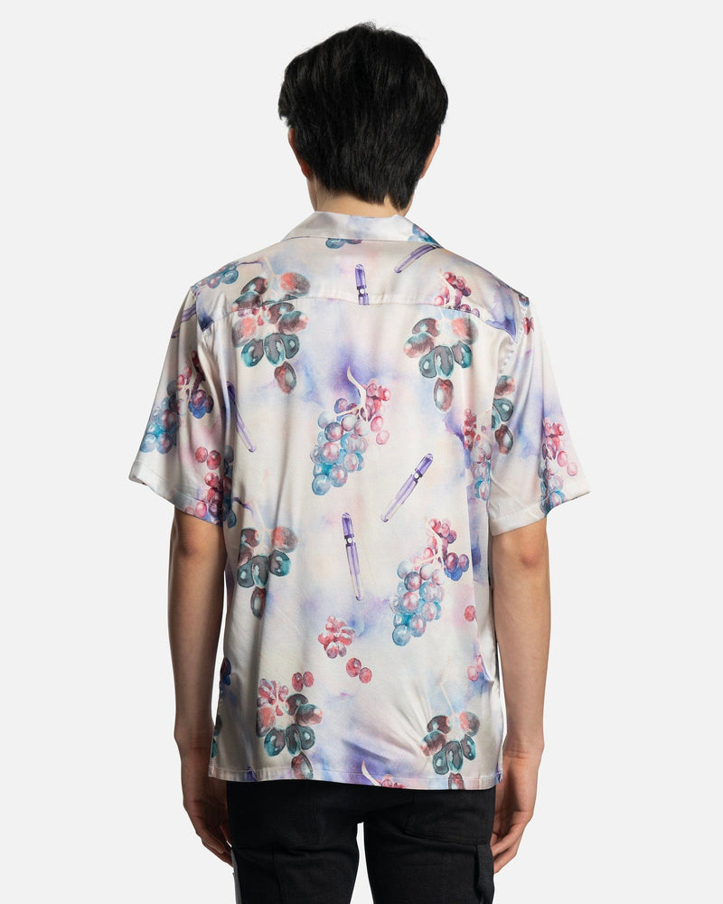 Nahmias Men's Shirts Grape Swishers Silk S/S Button Down in Grape Print