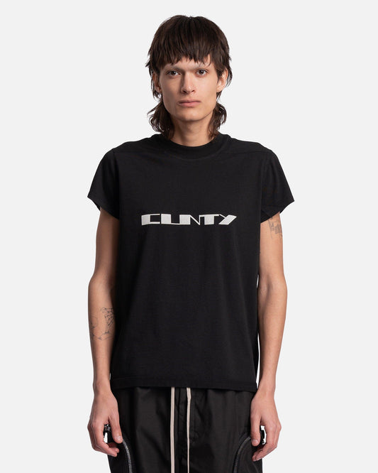 Rick Owens DRKSHDW Men's T-Shirts Graphic Print Small Level T-Shirt in Black/Milk