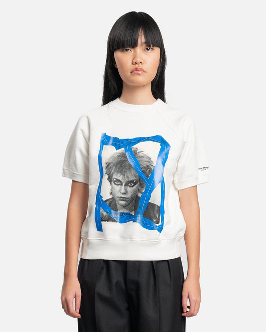 Maison Margiela Women Sweaters Graphic Print Sweater in White