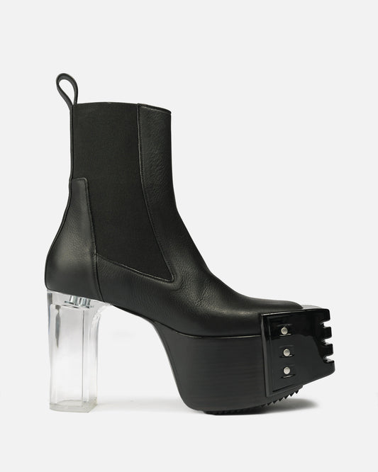 Rick Owens Men's Boots Grilled Kiss Boot in Black/Clear