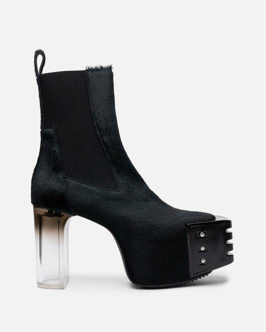 Rick Owens Men's Boots Grilled Kiss Boots in Black/Clear
