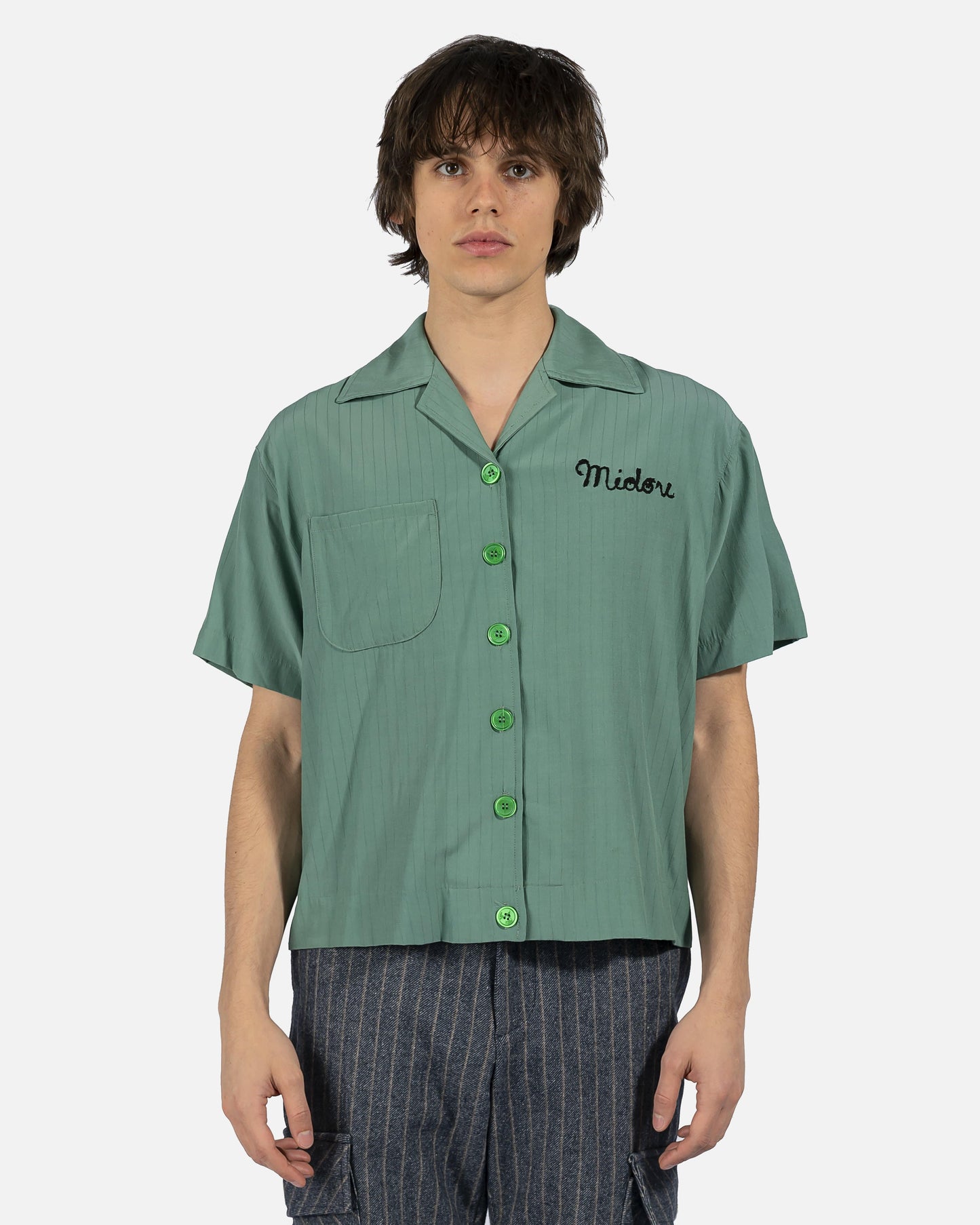 Midori Men's Shirts Gulag Bowling Shirt in Green