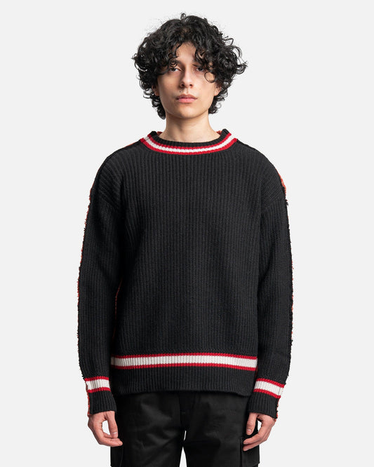 Marni Men's Sweater Half College Sweater in Black