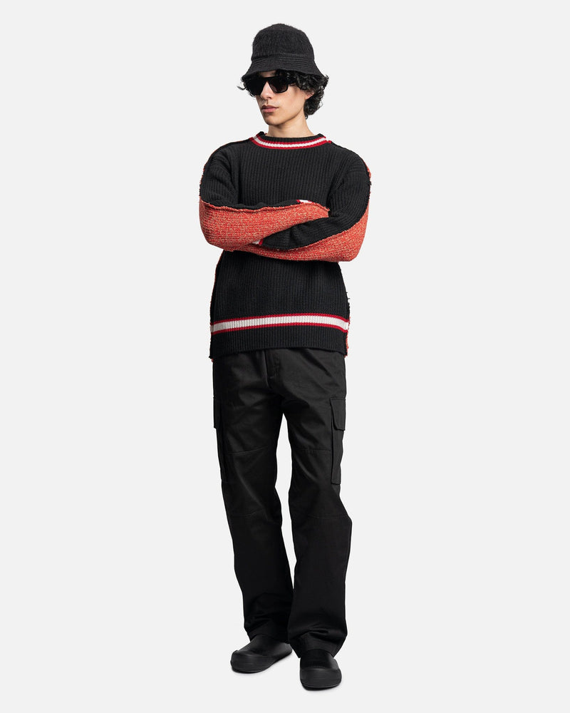 Marni Men's Sweater Half College Sweater in Black