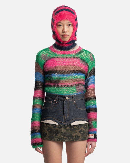 Andersson Bell Women Tops Hand Knitted Stripe Top in Pink