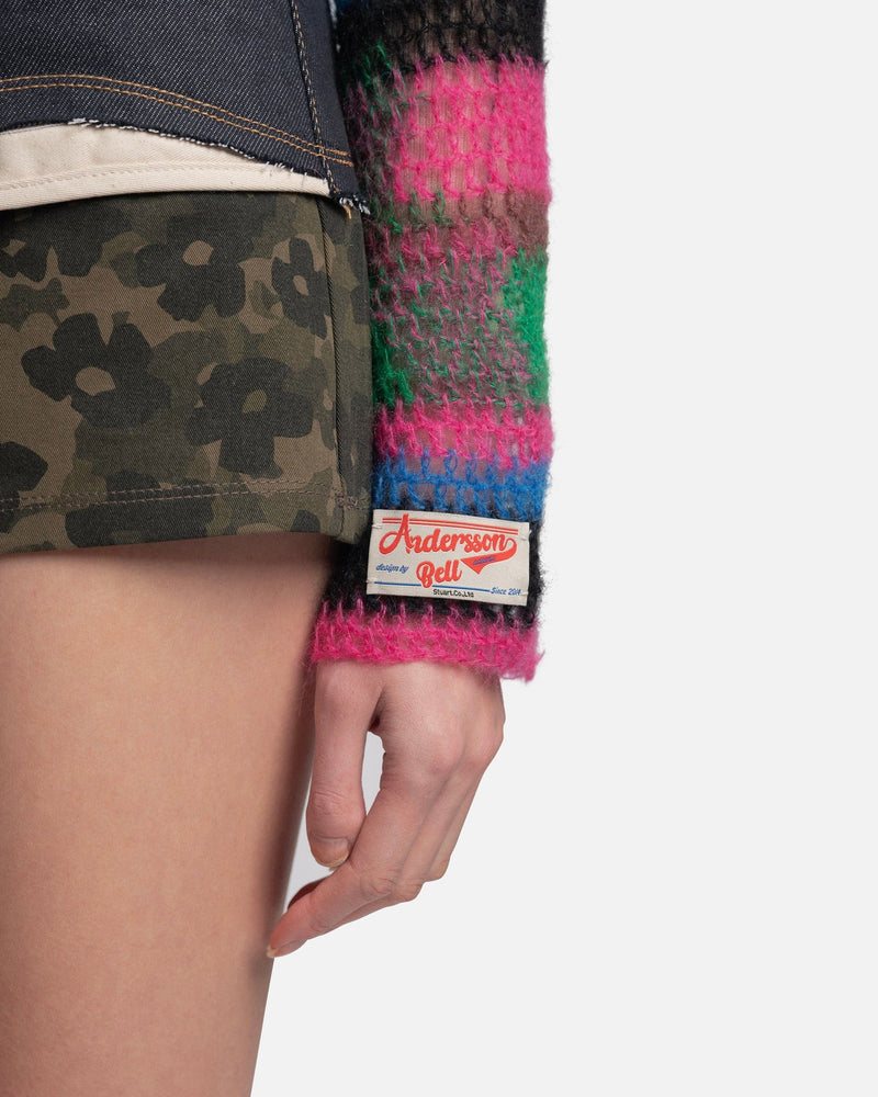 Andersson Bell Women Tops Hand Knitted Stripe Top in Pink