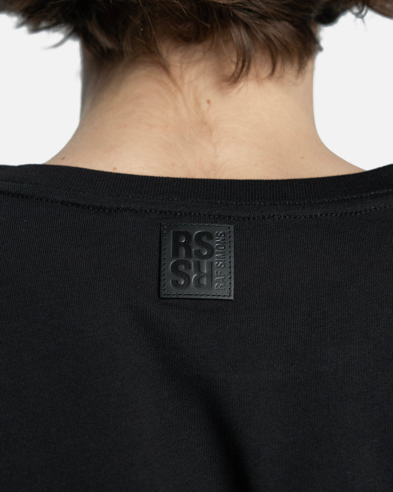 Raf Simons Men's T-Shirts Hand Sign Print Oversized T-Shirt in Black