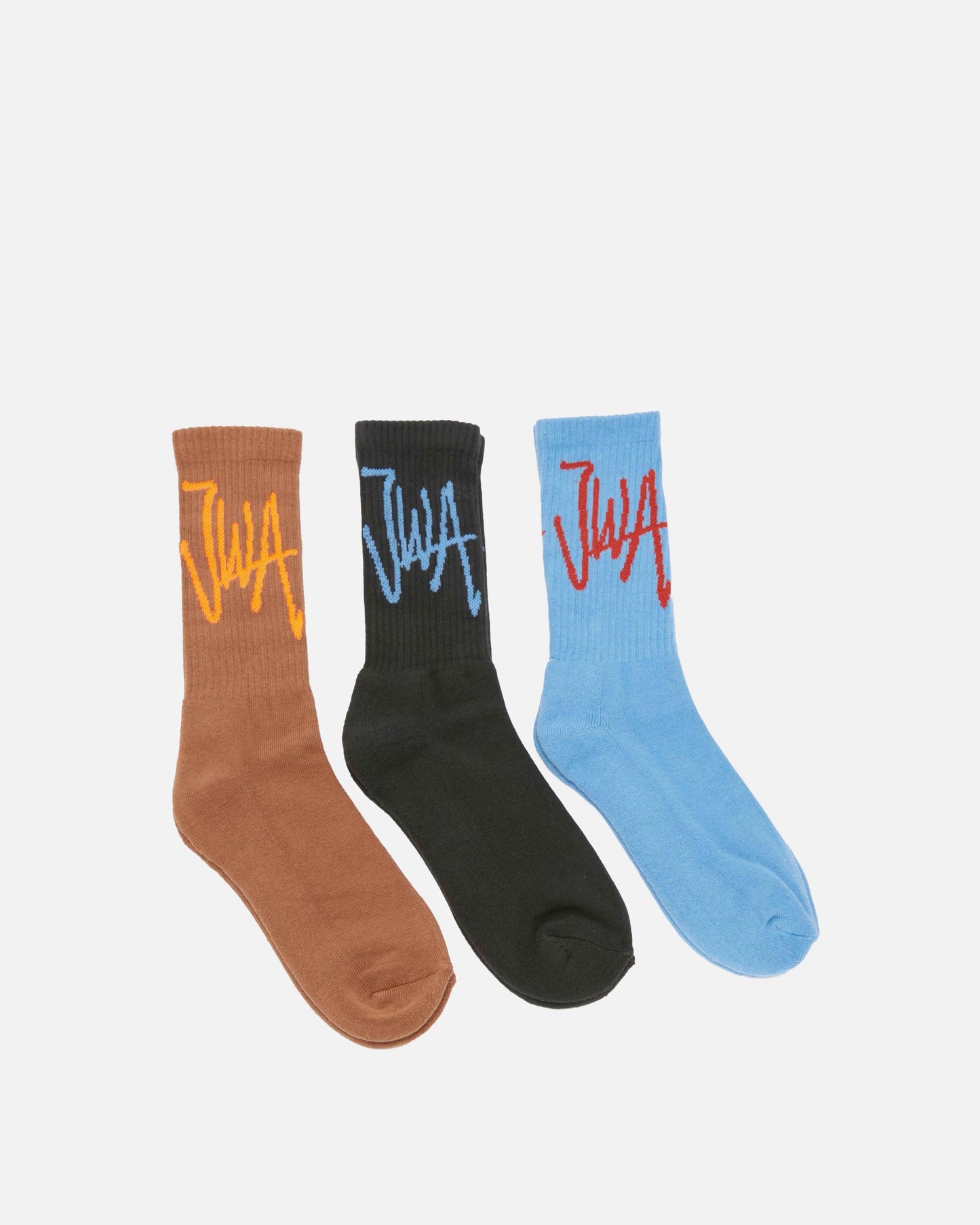 JW Anderson Men's Socks Hand Written JWA Logo Ankle Socks Bundle