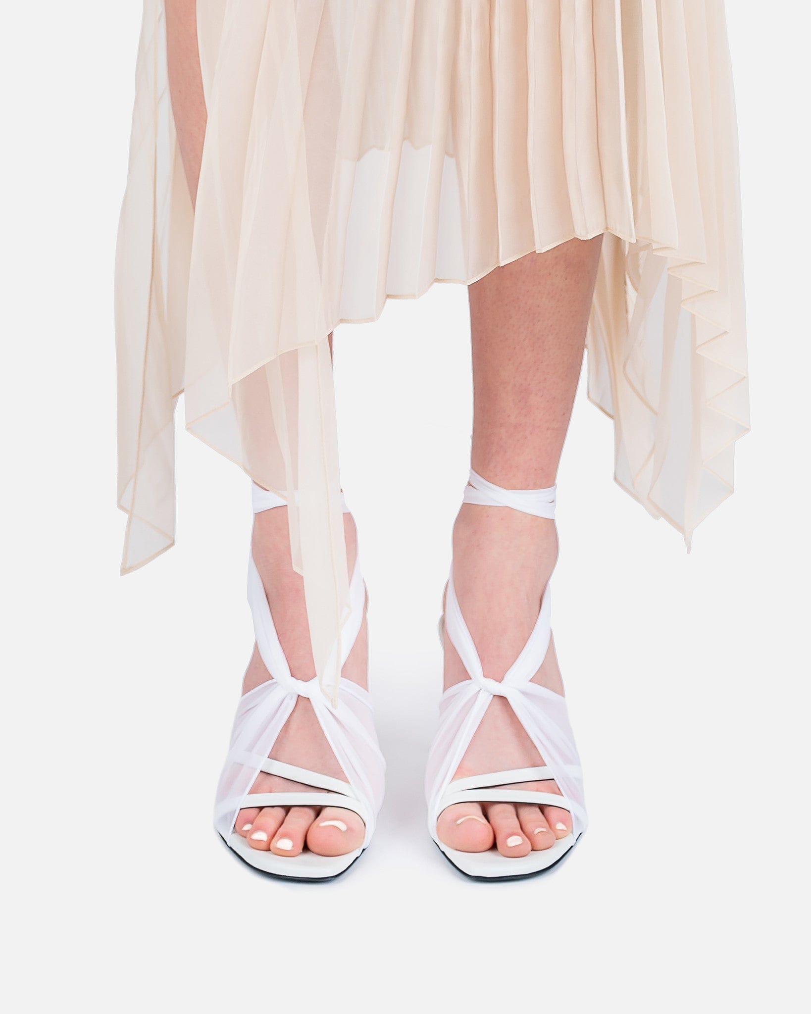 Handkerchief Sandal in White – SVRN