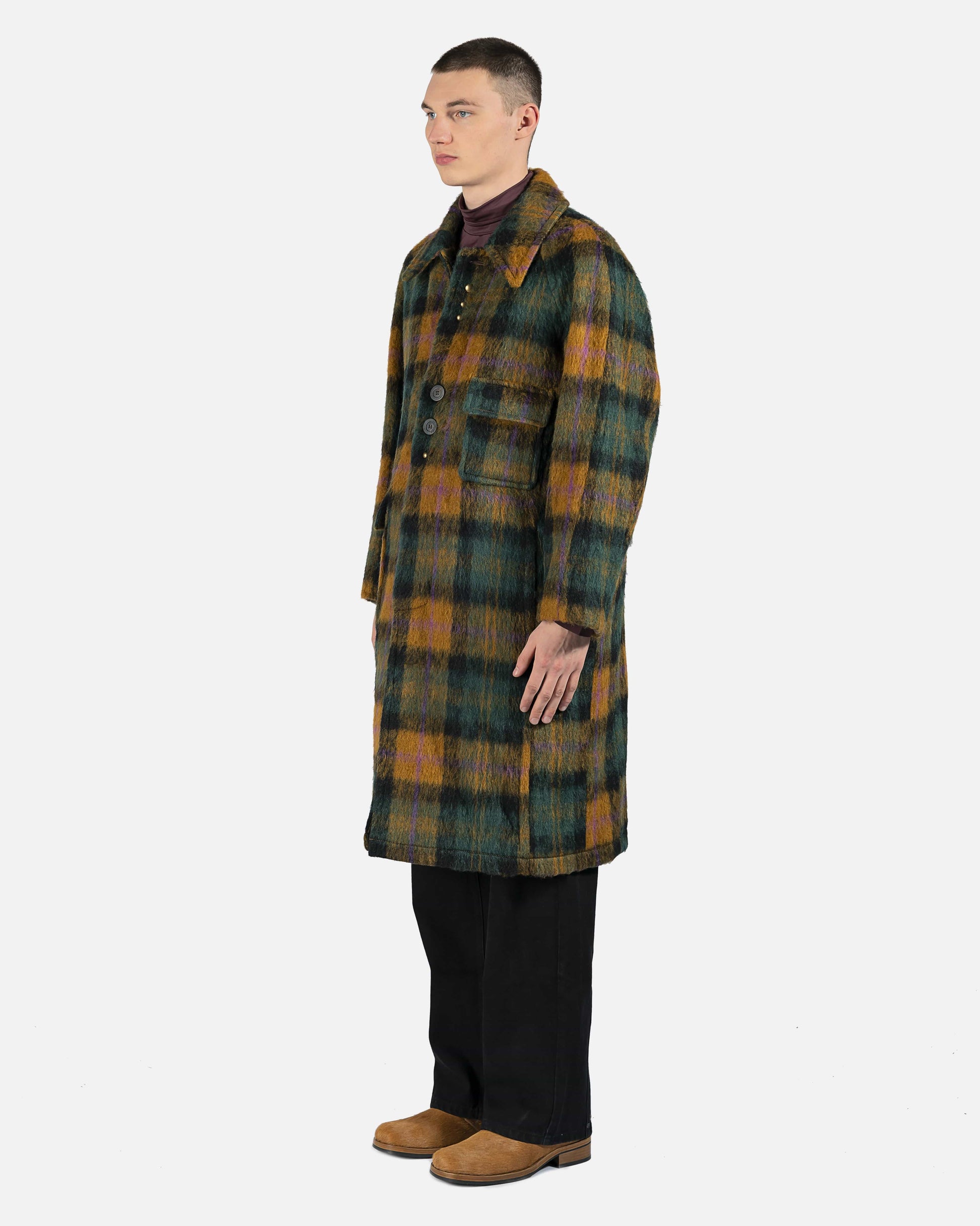 Andersson Bell Men's Jackets Harry Check Raglan Coat in Multi
