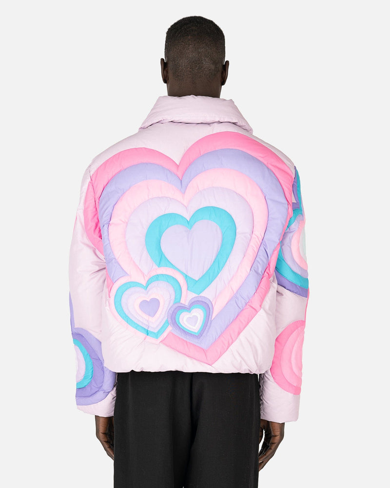 Heart Quilted Long Puffer Coat Love Moschino Chic Quilted Heart