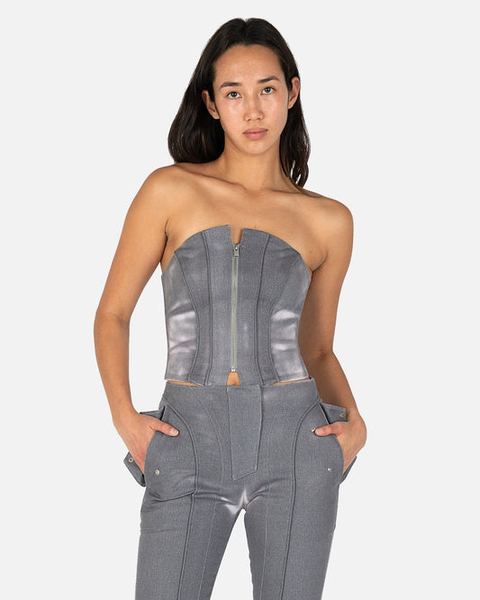 MISBHV Women Tops Heat Reactive Corset Top in Grey