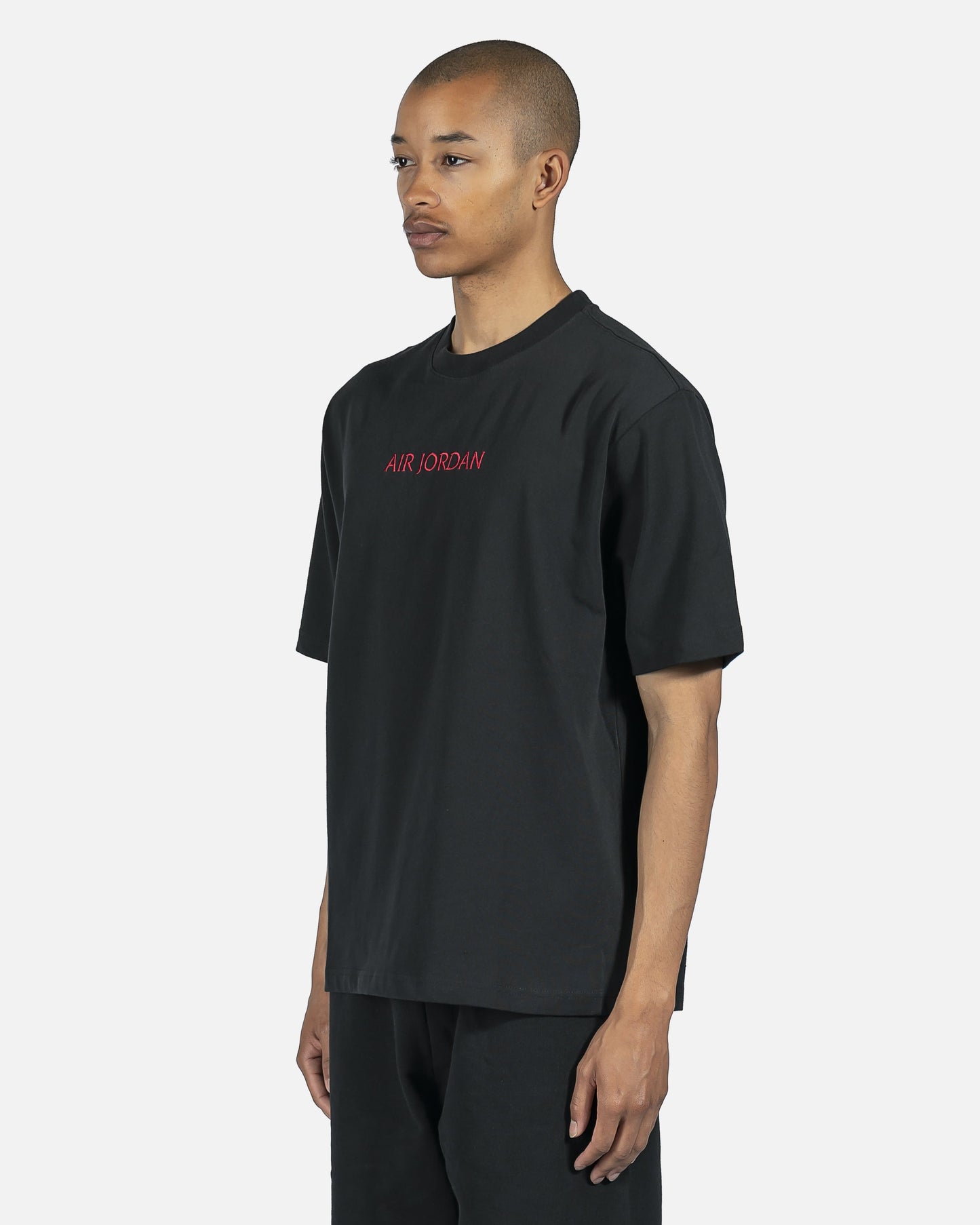 JORDAN Men's T-Shirts Heavyweight Structure Tee in Black/Red