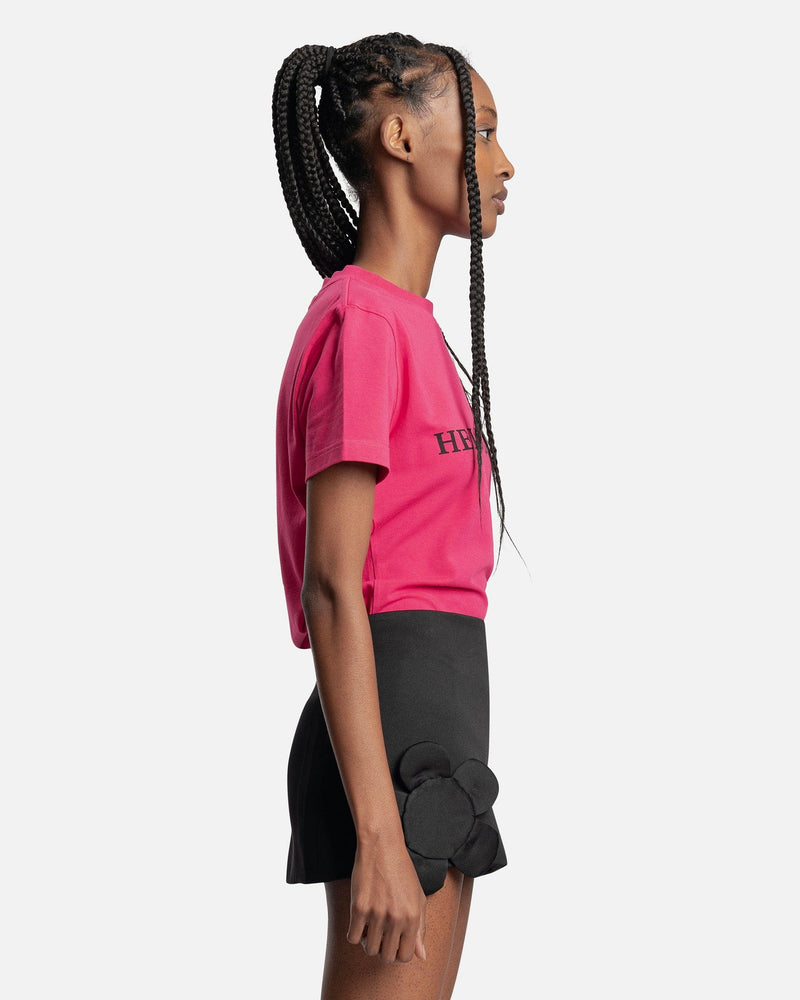 VETEMENTS Women T-Shirts Hello Boys Fitted T-Shirt in Pink