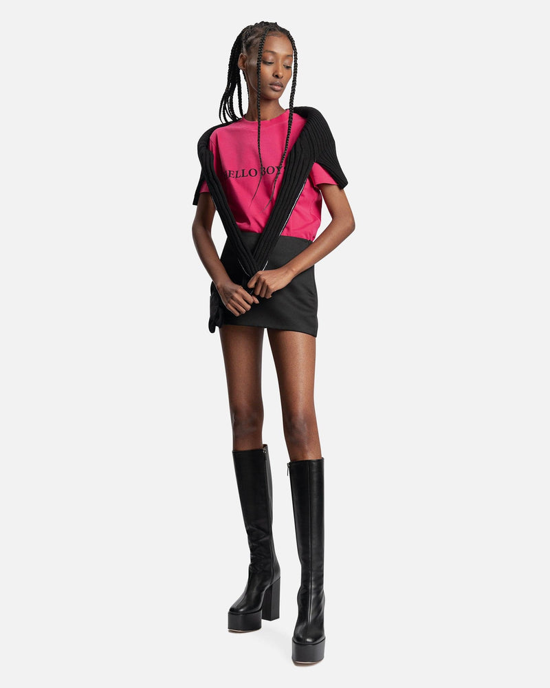 VETEMENTS Women T-Shirts Hello Boys Fitted T-Shirt in Pink