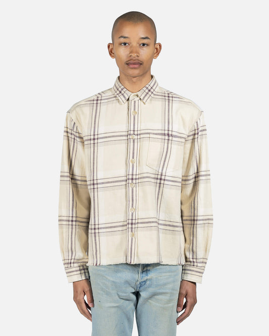 John Elliott Men's Shirts Hemi Oversized Shirt in Gobi Check