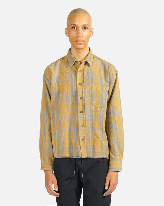 John Elliott Men's Shirts Hemi Oversized Shirt in Honey