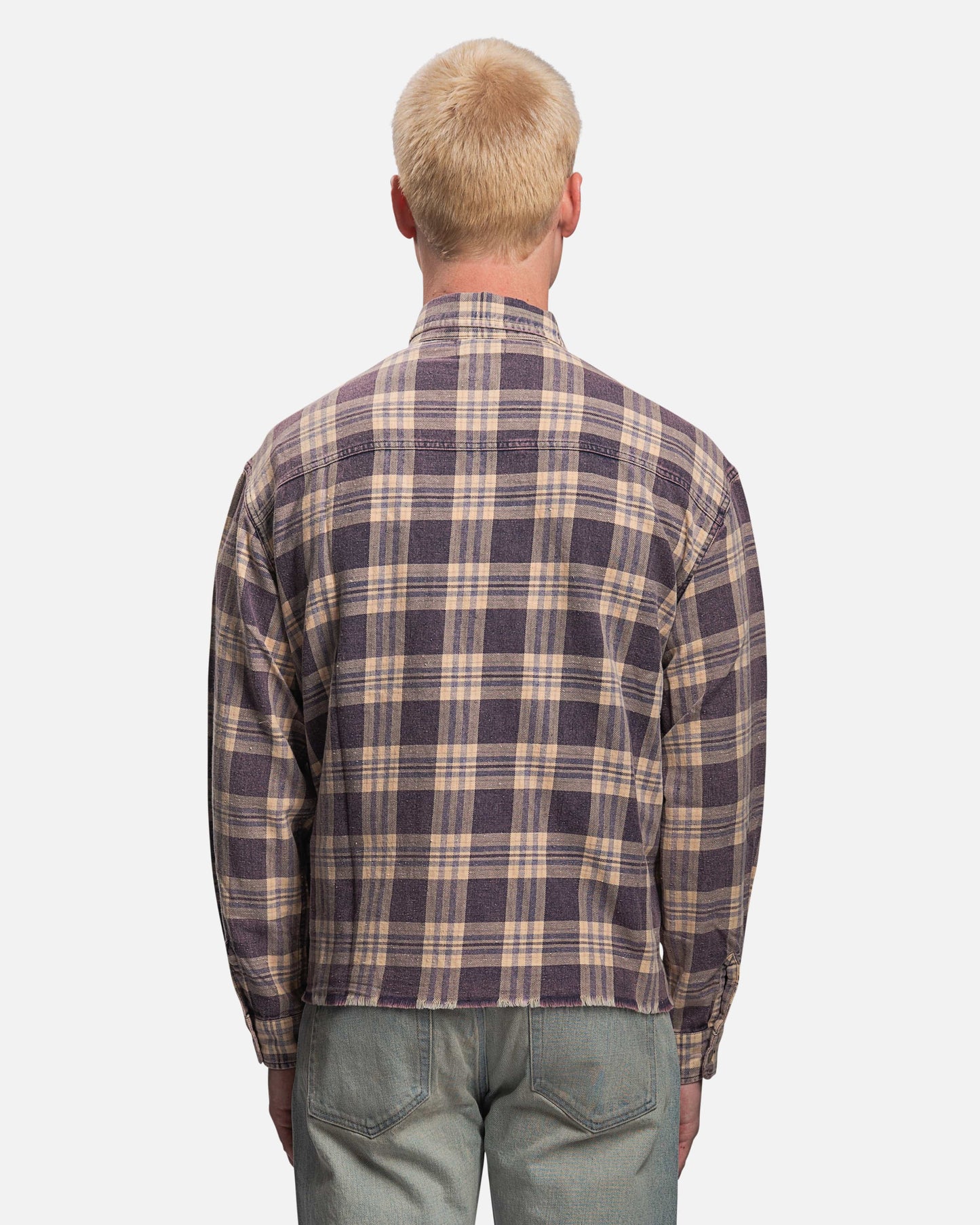 John Elliott Men's Jackets Hemi Oversized Shirt in Silverado Check