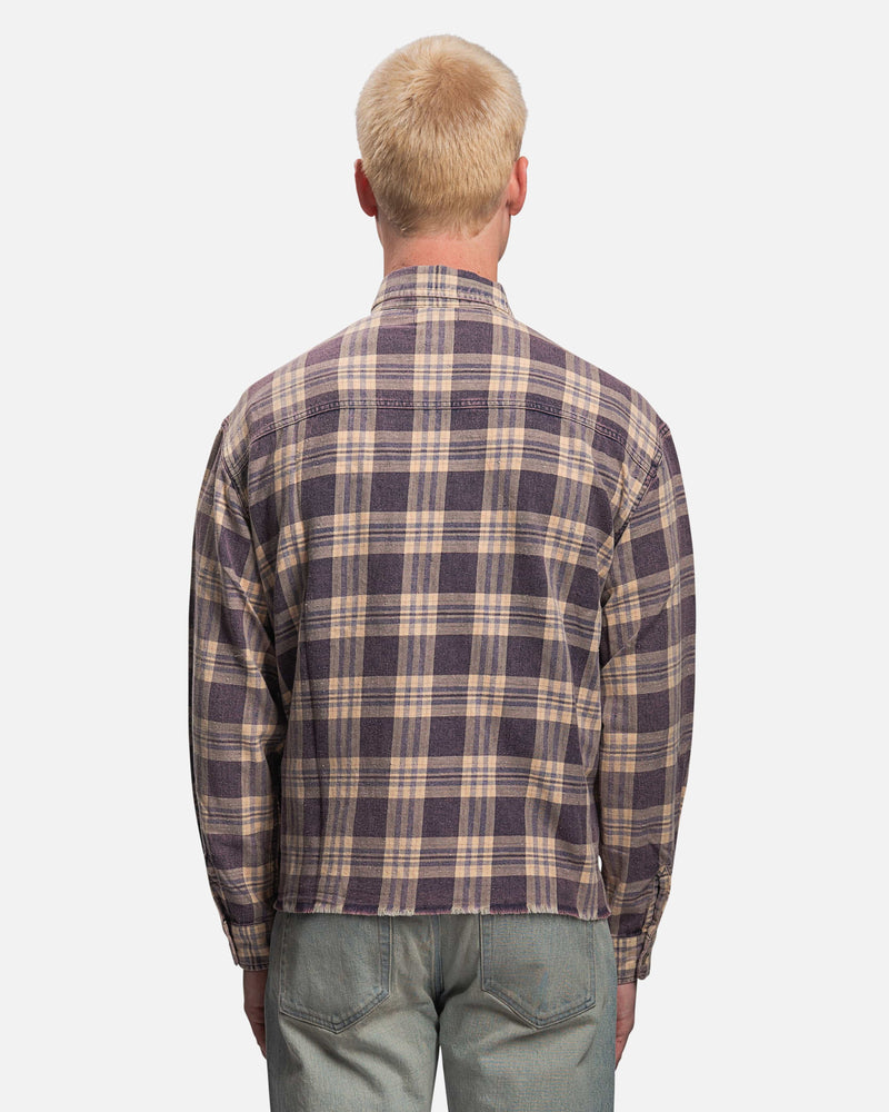 John Elliott Men's Jackets Hemi Oversized Shirt in Silverado Check