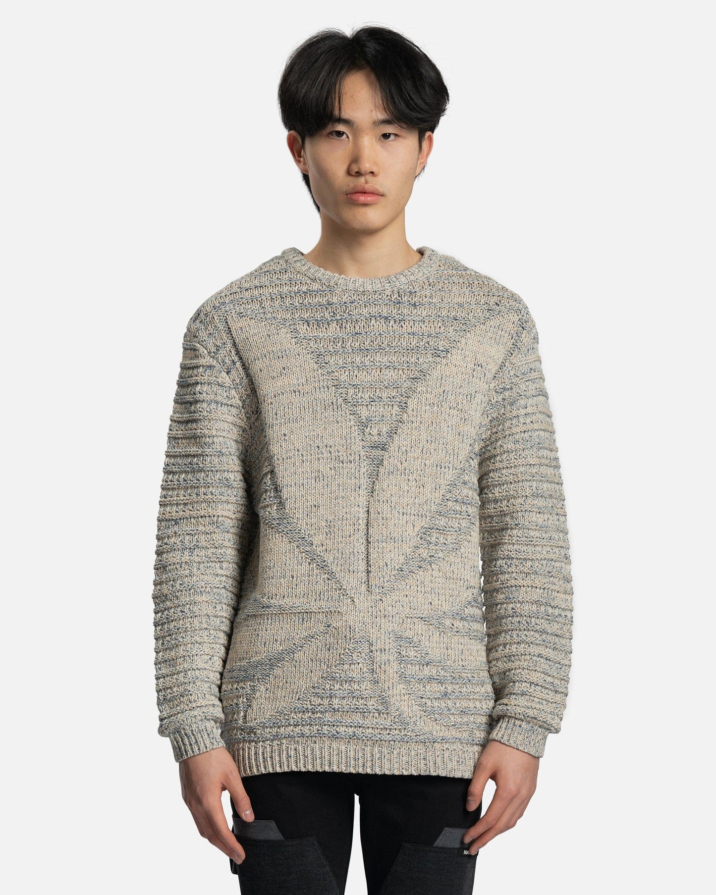 Nahmias Men's Sweater Hemp Crewneck in Light Blue