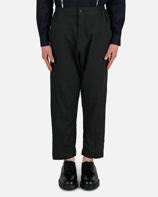 Comme des Garcons Homme Deux Men's Pants Herringbone Pants in Charcoal Gray