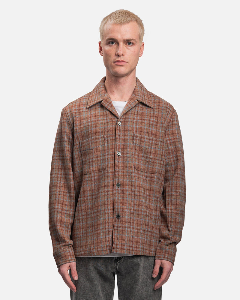 Our Legacy Men's Shirts Heusen Shirt in Rust Check Country Wool