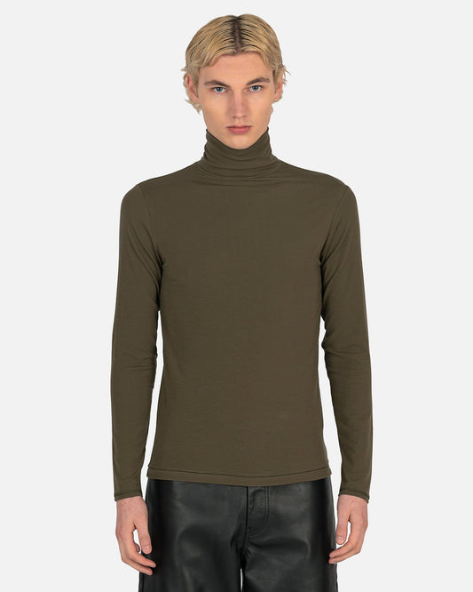 Dries Van Noten Men's Shirts Heyze Jersey in Kaki