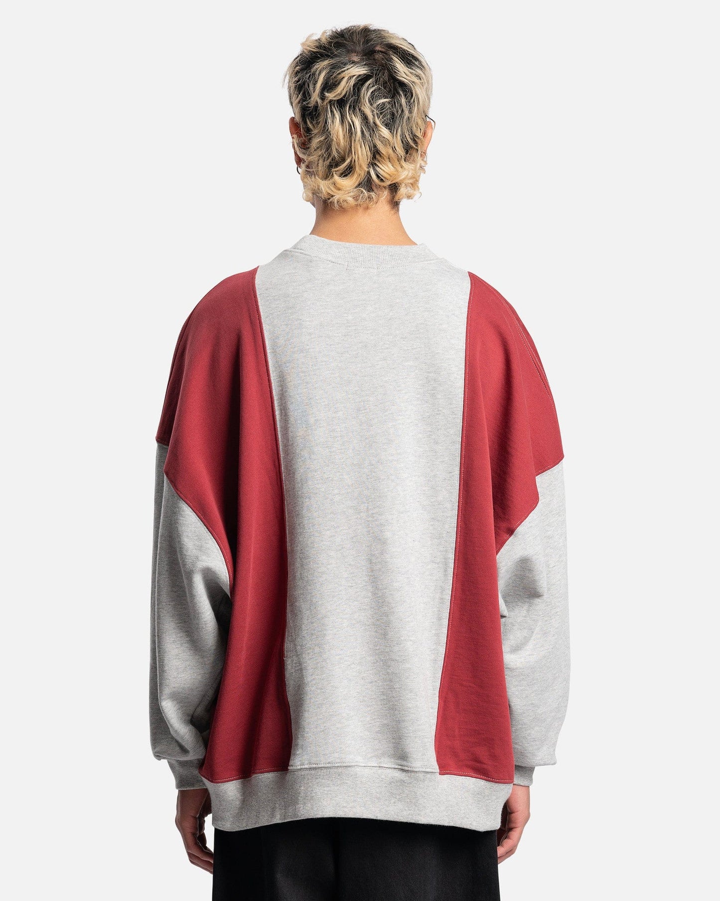 Willy Chavarria Men's Sweatshirts Hooligan Block Sweatshirt in Heather Grey/Tibetan