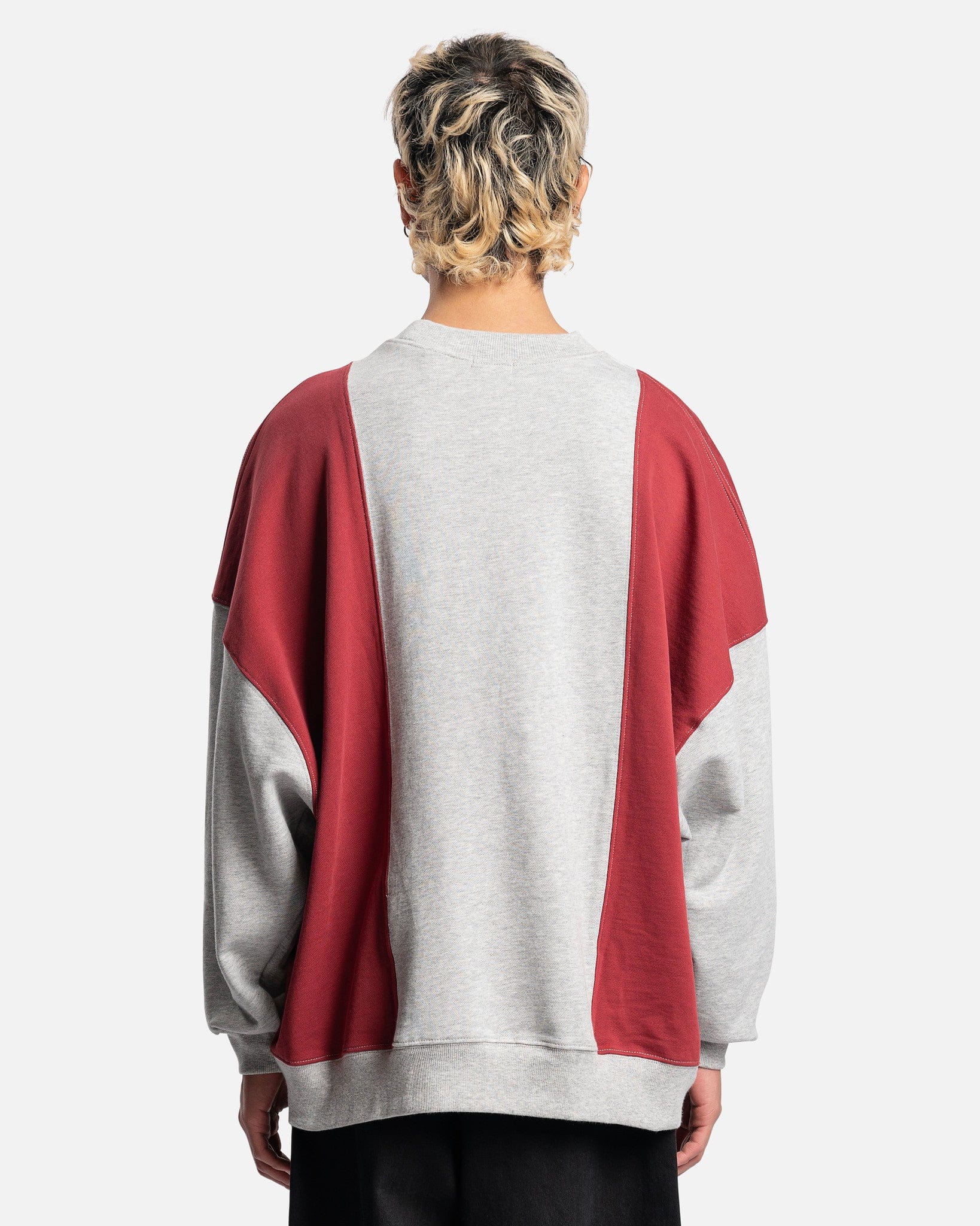 Willy Chavarria Men's Sweatshirts Hooligan Block Sweatshirt in Heather Grey/Tibetan